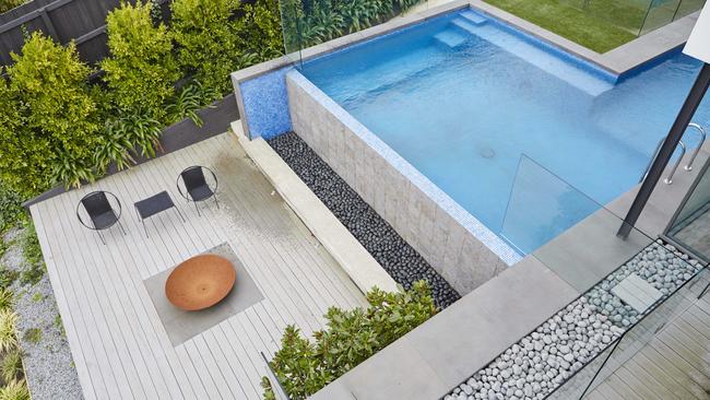 Bartel favoured their outdoor area with the, deck, pool and firepit. Credit: Marija Ivkovic.