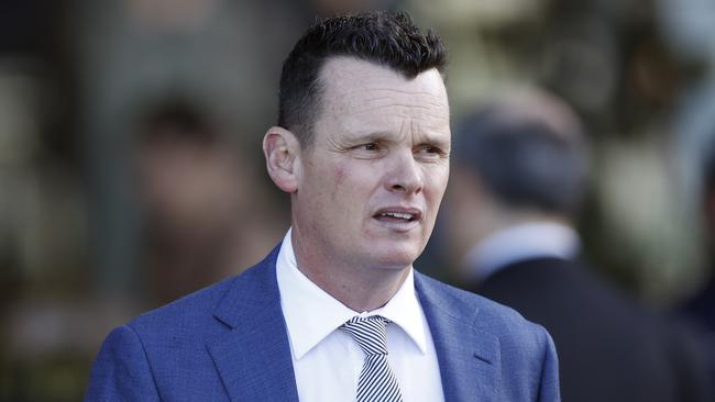 SYDNEY, AUSTRALIA - JUNE 18: Trainer Joe Pride looks on after winning race 6 the NSW Bookmakers Co-op Handicap with Rubinocchi during Sydney Racing at Rosehill Gardens on June 18, 2022 in Sydney, Australia. (Photo by Mark Evans/Getty Images)