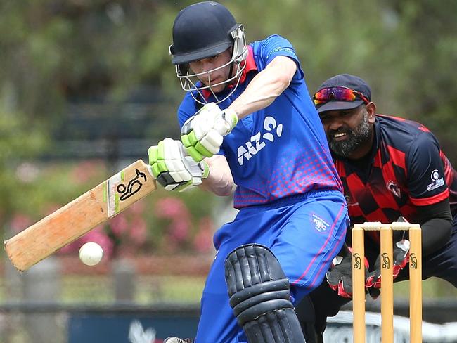 VTCA: Keilor v Haig Fawkner: Nathan Beever of Keilor batting on Saturday, December 4, 2021 in Keilor, AustraliaPhoto: Hamish Blair