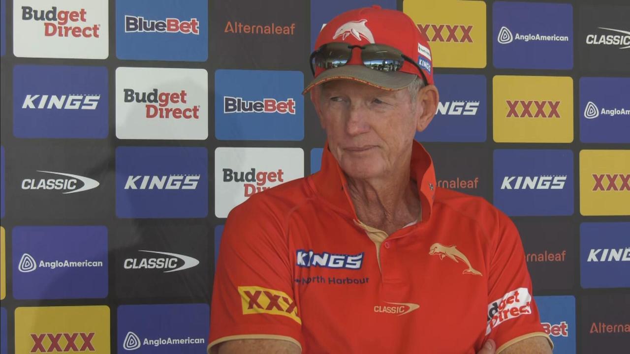 Wayne Bennett press conference grab