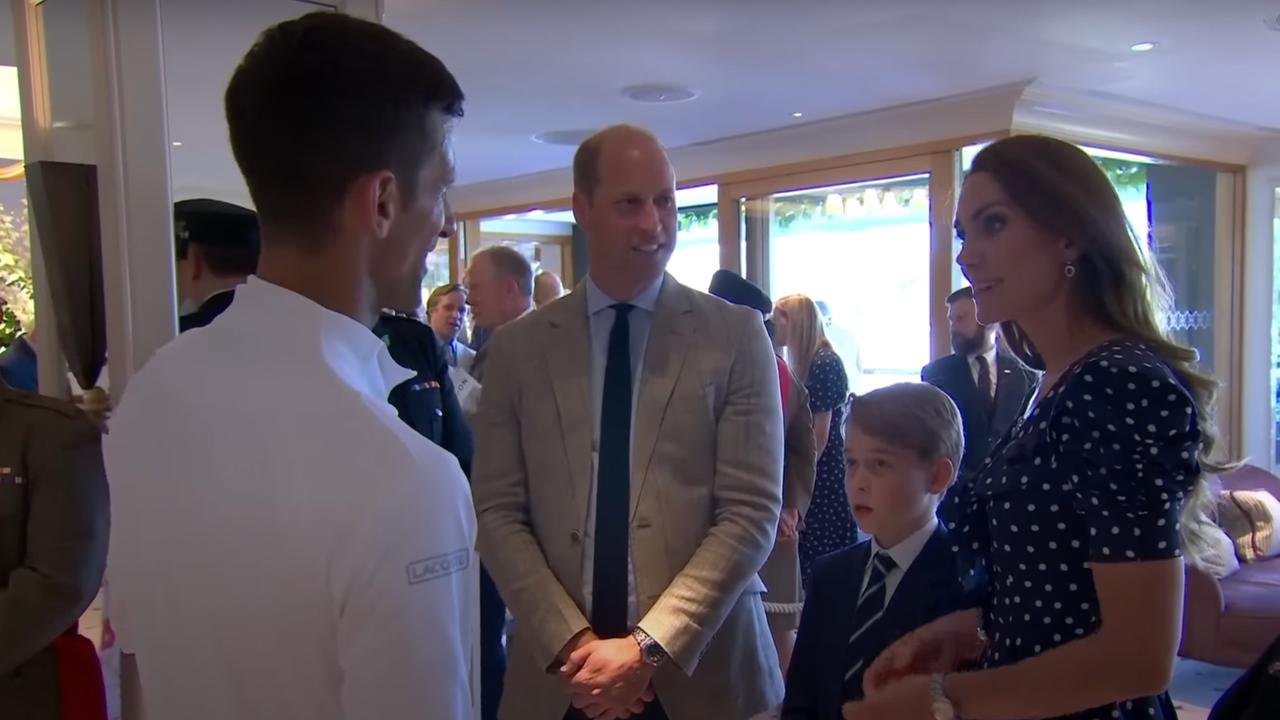 Kate Middleton remarked over the speed of the Aussie’s serves. Picture: YouTube/Wimbledon