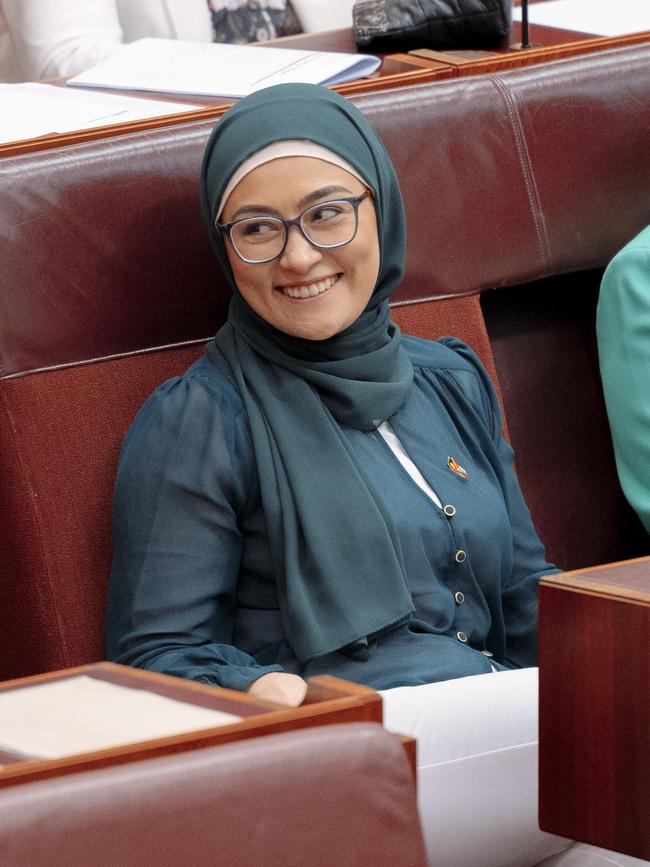 27-year-old Muslim senator Fatima Payman is parliament’s youngest member. Picture: NCA NewsWire/David Beach