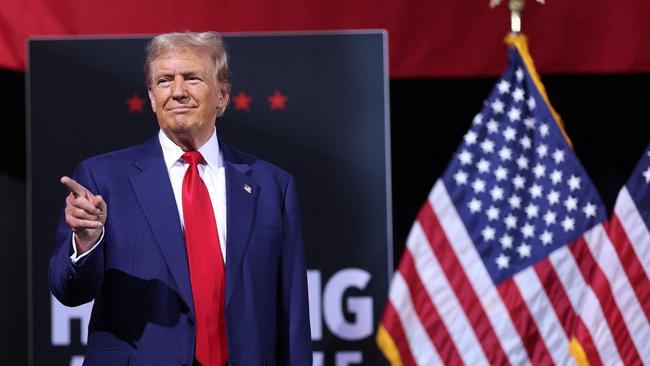 Donald Trump at a campaign event at the Linda Ronstadt Music Hall in Tucson, Arizona, on September 12. Picture: AFP