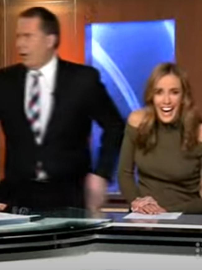 Awkward! Tony Jones once again, rejected by Bec Judd. YouTube, 9News