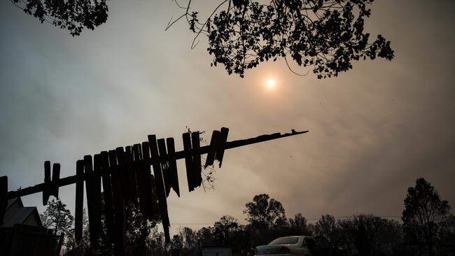 The remains of Tina Haag and Robert Collier's family home. Picture: Dylan Robinson