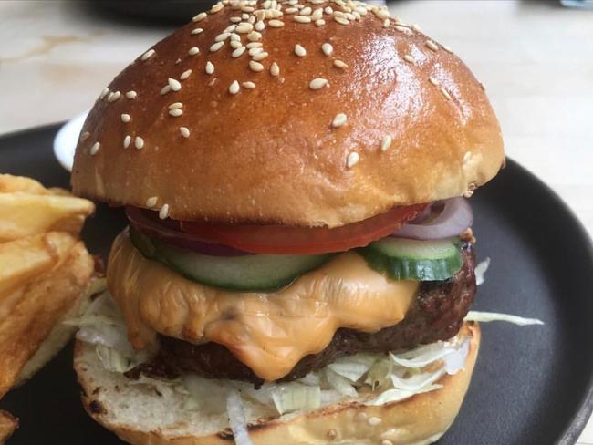 The cheeseburger at Hereford Beefstouw in Adelaide. Picture: @adelaideburgereview via Instagram