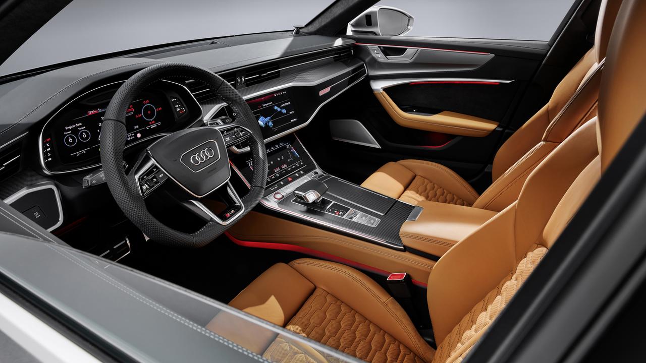 Inside the 2020 Audi RS6 Avant.