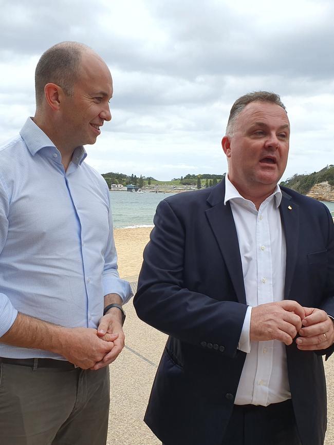 Mr Kean with Terrigal state Liberal MP Adam Crouch