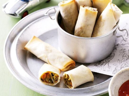 Vegetable spring rolls.