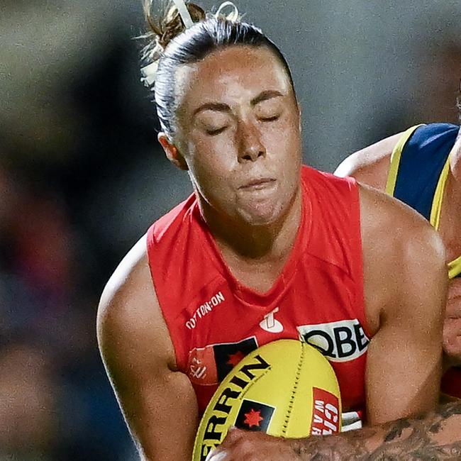 Sheppard (pictured) and Hamilton will be permitted to play in the VFLW before their suspensions begin at the start of the AFLW season. Picture: Mark Brake / Getty Images