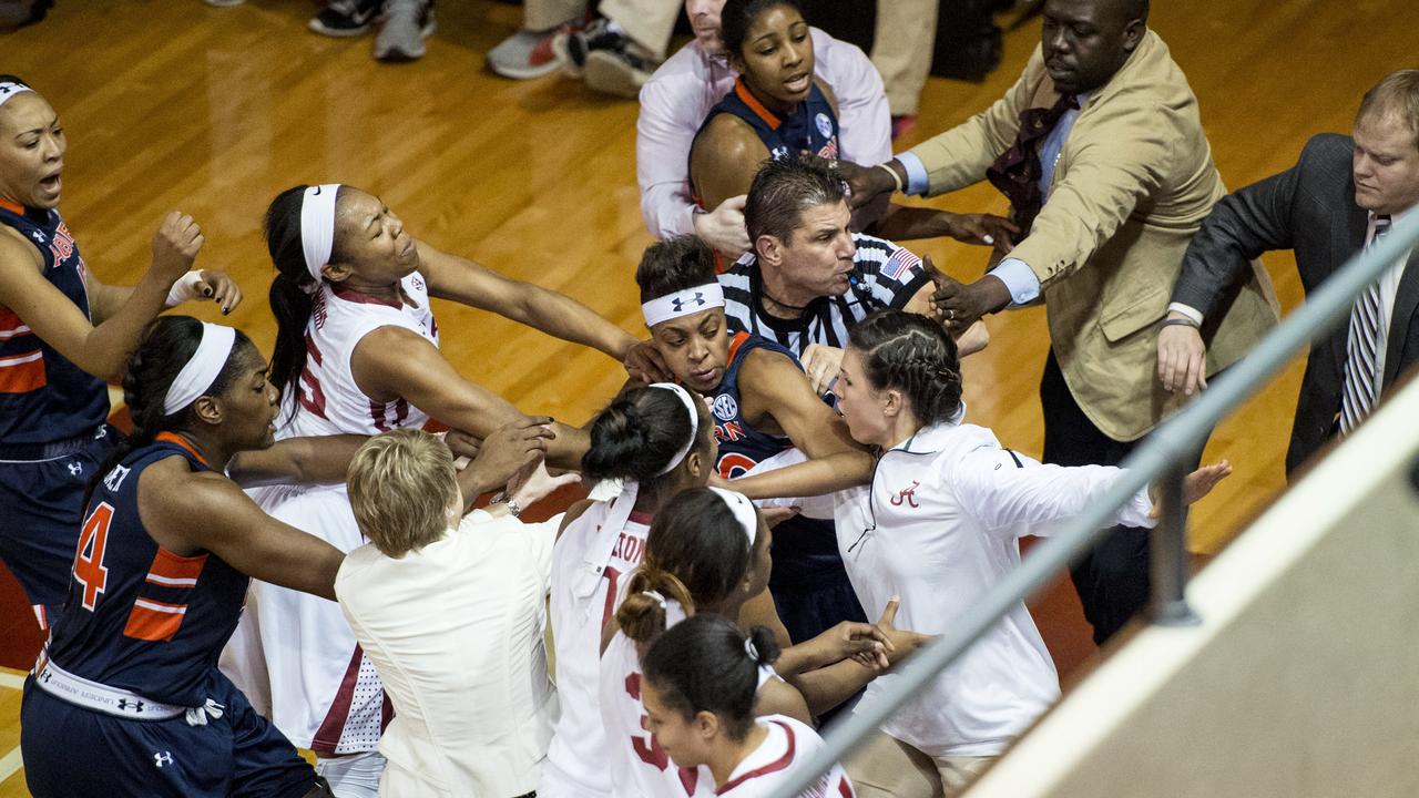 Nasty brawl in women’s basketball game sees three ejected Herald Sun