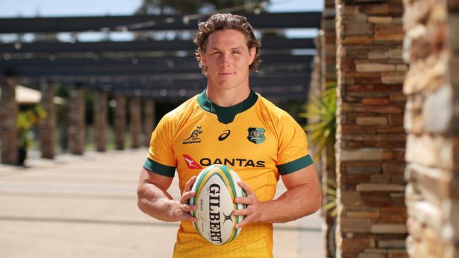 Michael Hooper poses after being retained as Wallabies captain. Picture: Matt King/Getty Images.