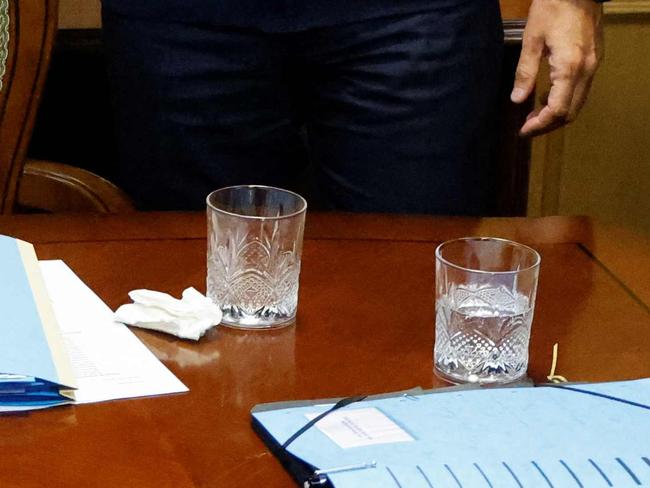 The white object at centre of the speculation. Picture: Ludovic Marin / AFP