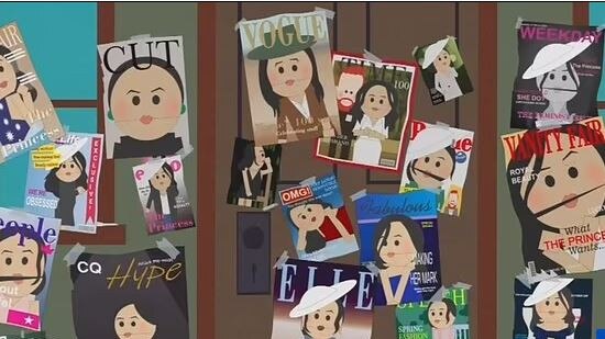 Meghan Markle depicted in the latest South Park Episode. Picture: Comedy Central