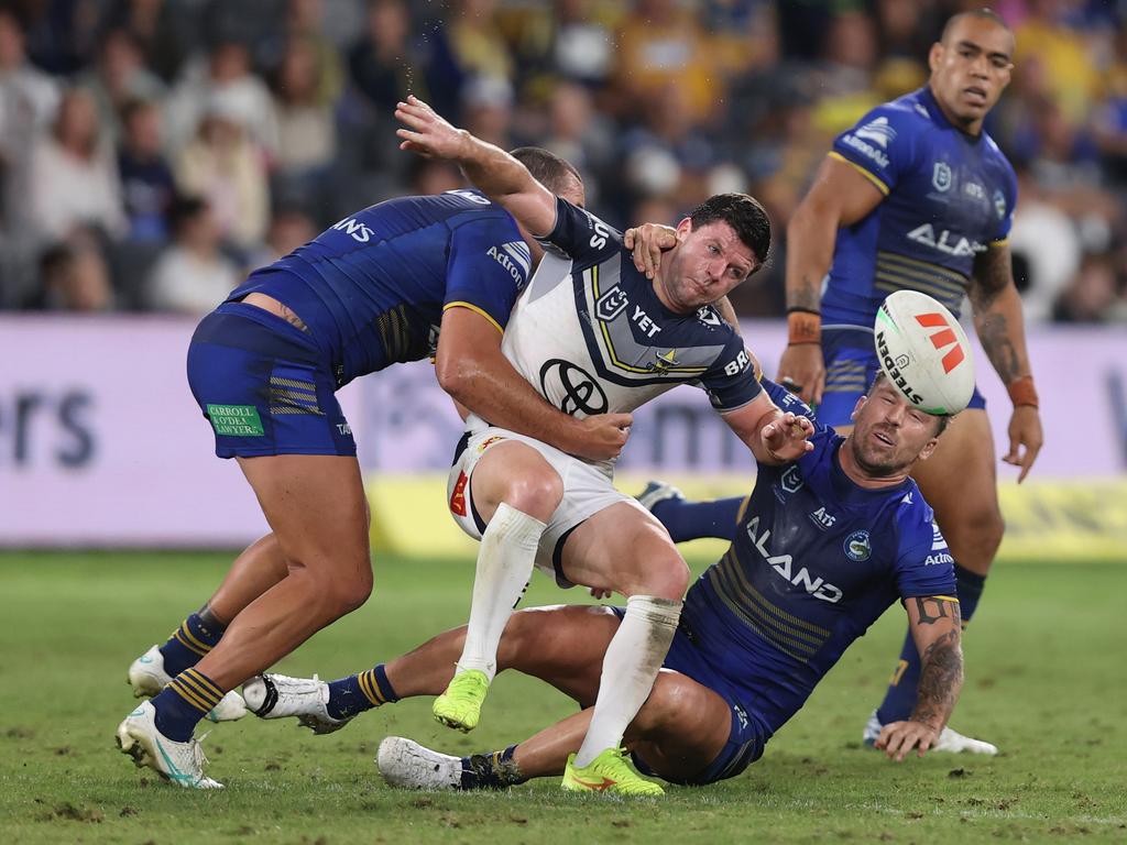 Chad Townsend had a rough night for the Cowboys. Photo: Jason McCawley/Getty Images