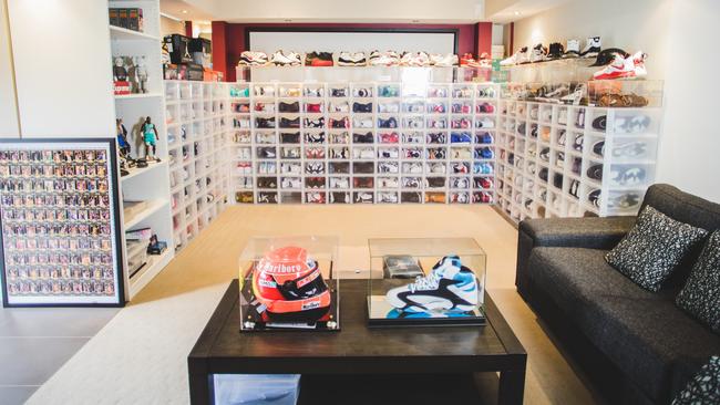 A sample of Michael Fan’s sneaker collection.