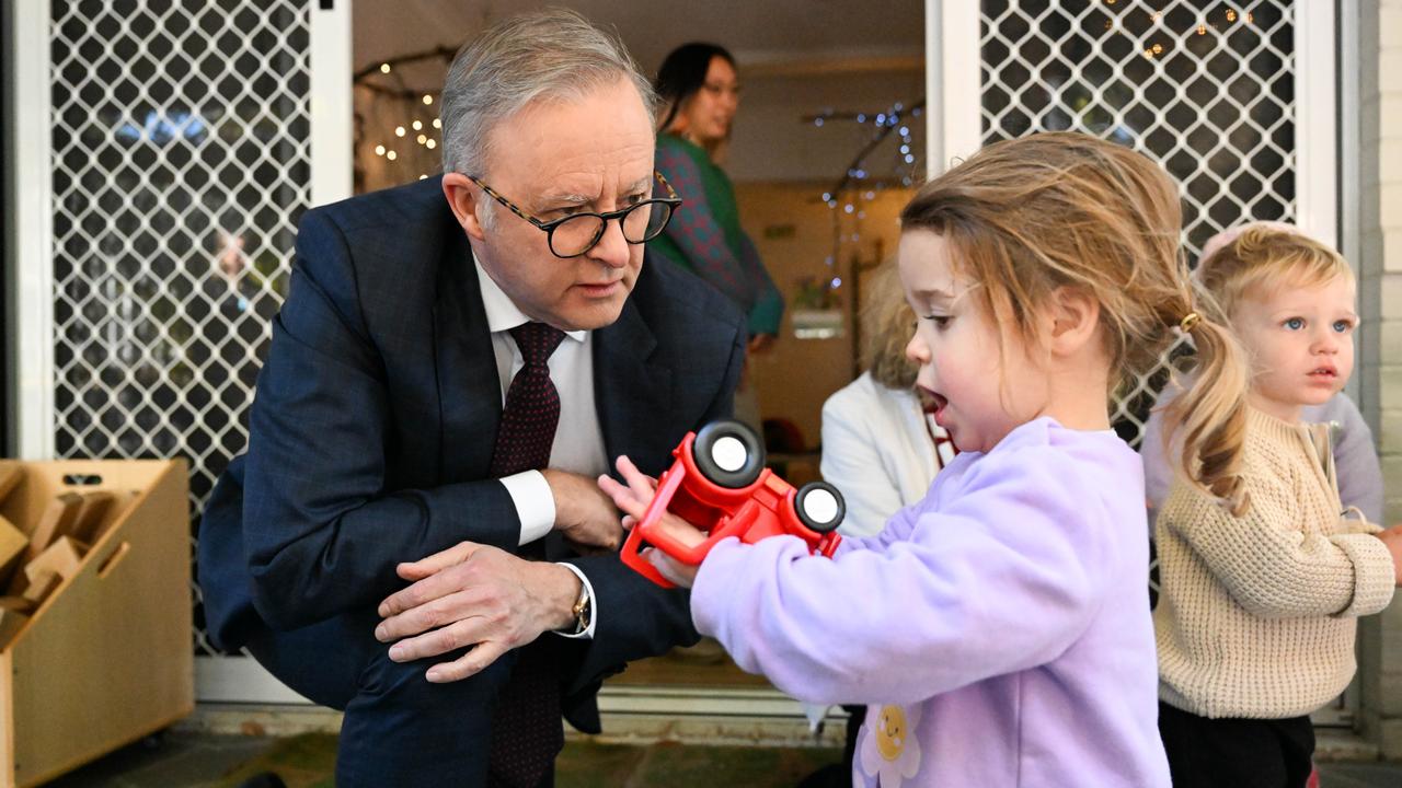 Albanese has promised $1bn for more early education centres across Australia, including in Karama. Picture: Dan Peled / NewsWire