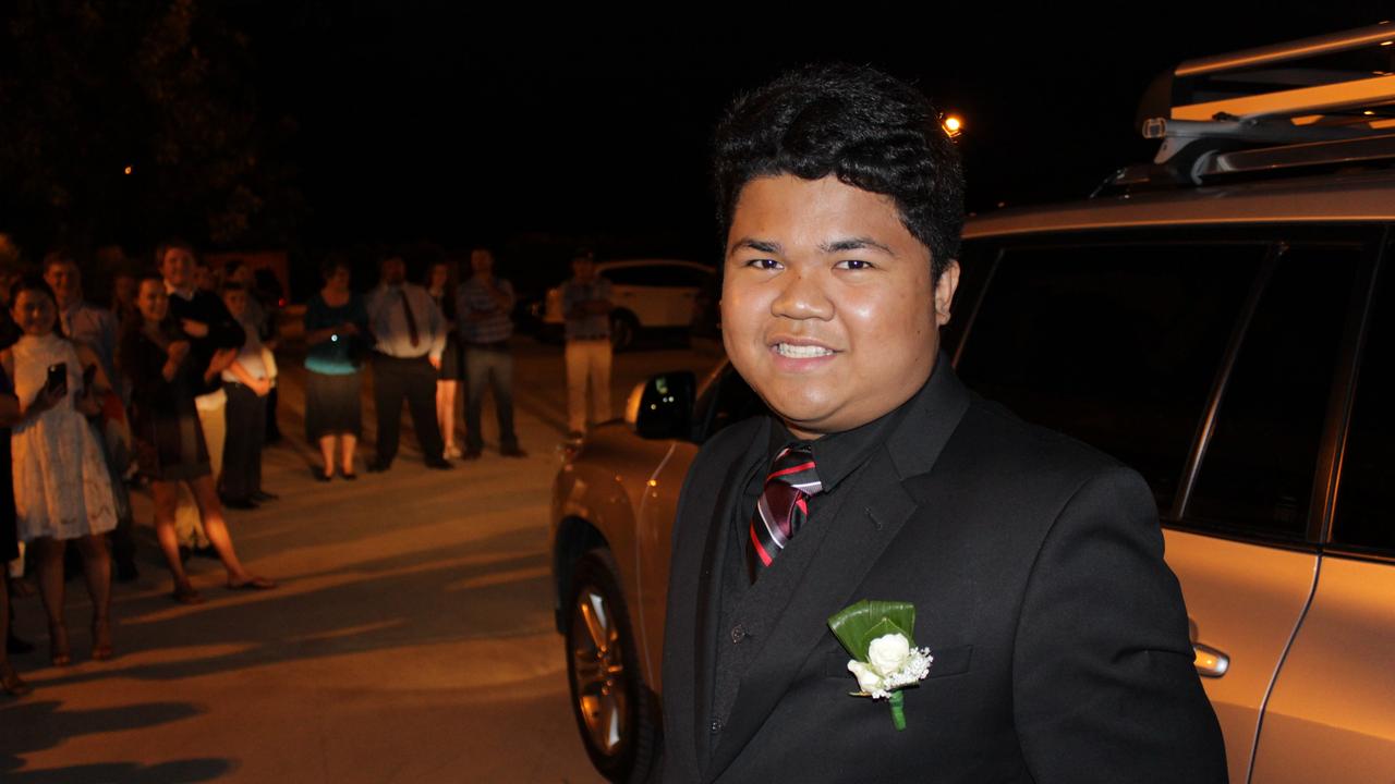 Jeremiah Briones at the St John's Formal at the Explorer's Inn in Roma.