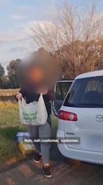 Fury as driver caught dumping Woolies order