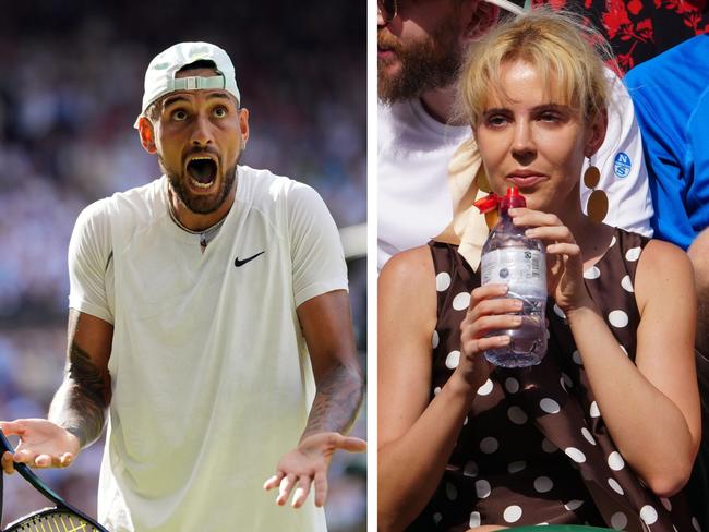 Nick Kyrgios has apologised for his "700 beers" crack. Photo: thesun.co.uk and AFP