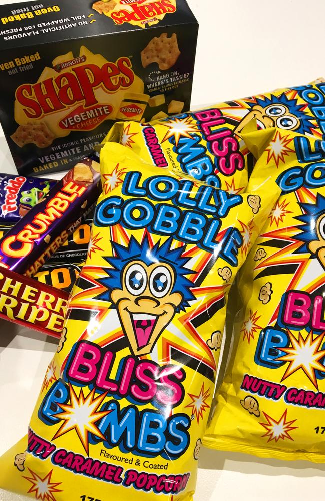 A Boris Johnson care package of Lolly Gobble Bliss Bombs sent to 10 Downing Street to encourage a post Brexit trade deal between Australia and UK. Picture: Charles Miranda