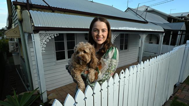 ‘You just have to make it work,’ says Kate Brady, who is selling her converted worker’s cottage in southside Bulimba, Brisbane. Picture: Lyndon Mechielsen / The Australian