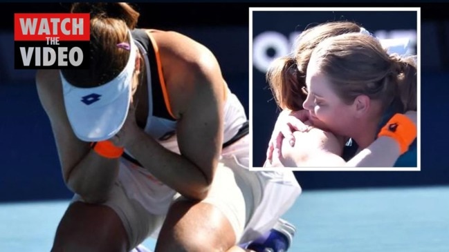 Alize Cornet and Jelena Dokic in emotional moment at Australian Open (AustOpen)