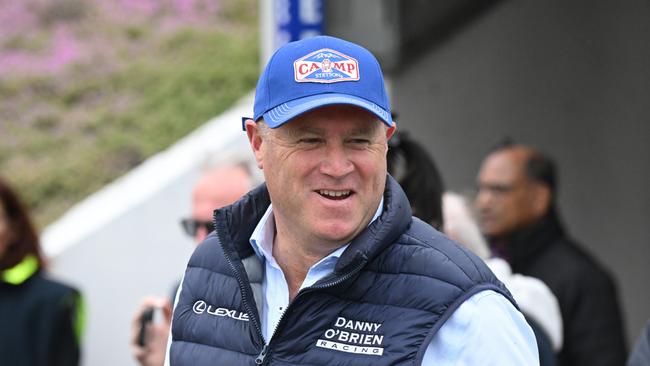 Trainer Danny O’Brien could be smiling again after Going Nuclear goes around in the first race of Sunday’s Sale Cup meeting. Picture: Racing Photos via Getty Images.