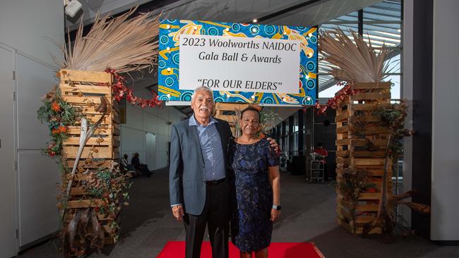 Norman Hagan and Sharon Ah Mat at the 2023 NAIDOC Ball. Picture: Pema Tamang Pakhrin