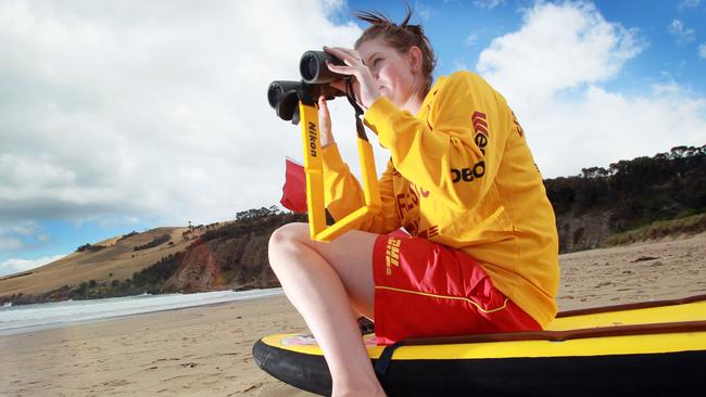  Surf Life Saver Megan Brockwell at Clifton Beach. Picture: NEWS CORP 