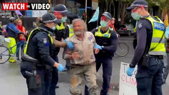 Climate protester arrested in Melbourne CBD