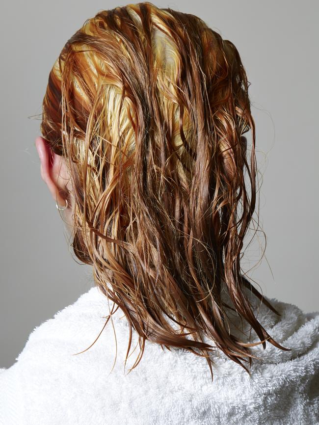 Olaplex is applied in two stages during the colour application process. Picture: Samuel Borich