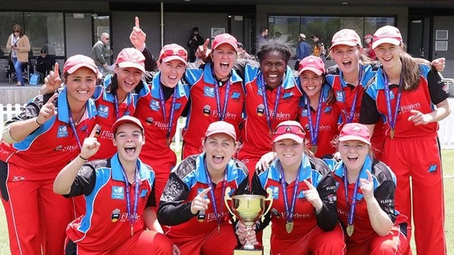 Southern District women's A grade team after winning the 2019 Twenty20 final. Picture: Adam Butler