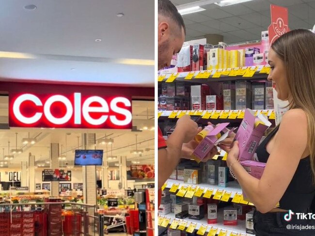 Shock at Coles worker’s empty shelf request. Picture: TikTok