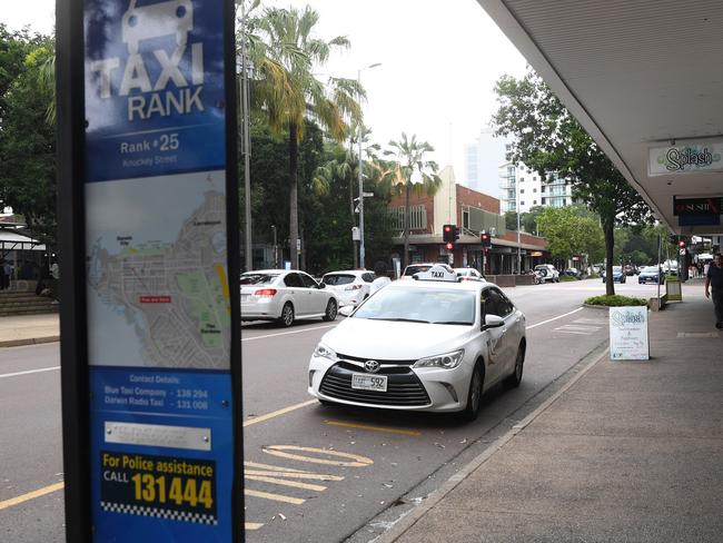 Alderman Gary Haslett wants to get rid of the Taxi rank on Knuckey St opposite Raintree park,   Picture Katrina Bridgeford.