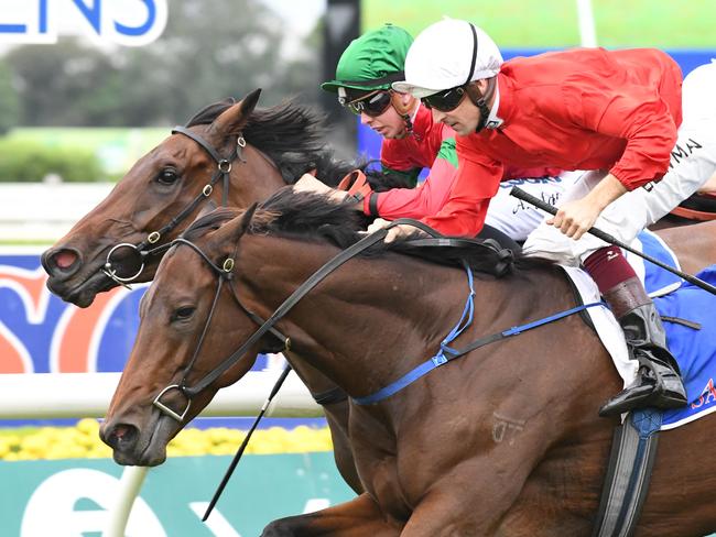 Race 8 - 4:50PM ASCEND SALES TROPHIES EMANCIPATION STAKES (1500 METRES). Winner 'Zanbah' ridden by Hugh Bowman.