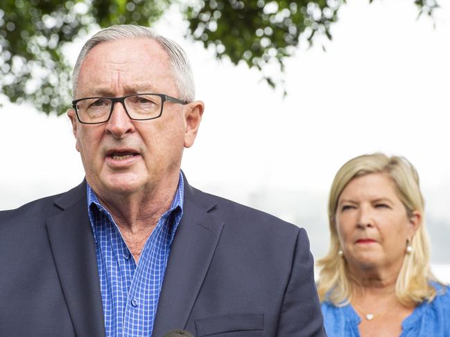 Health Minister Brad Hazzard and Minister Women Bronnie Taylor. Picture: Monique Harmer