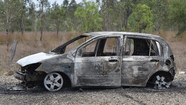 Car fire on River Rd at Port Curtis on Friday, November 17.