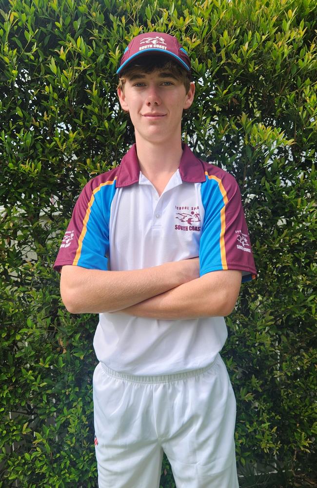 13-15 years boys South Coast cricket team 2024. Pictured: Tom Bouwmeester