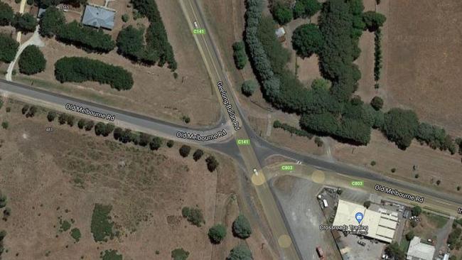 The intersection where in 2017 police began following the stolen van that later crashed on the Western Freeway. Photo: Google Maps