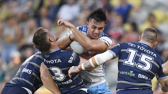 Big Tino Fa'asuamaleaui is proving a born leader. Picture: Ian Hitchcock/Getty