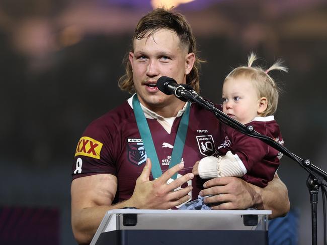 In four Origin appearances, Cotter’s been awarded best on ground twice. Picture: Brendon Thorne/Getty Images