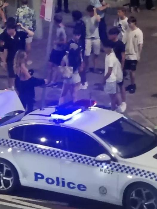 A brawl of approximately 40 teens broke out at Manly Wharf last night around 9 pm, 9 January 2025. Picture: Supplied https://manlyobserver.com.au/couple-save-boy-begging-for-life-in-manly-wharf-teen-brawl/