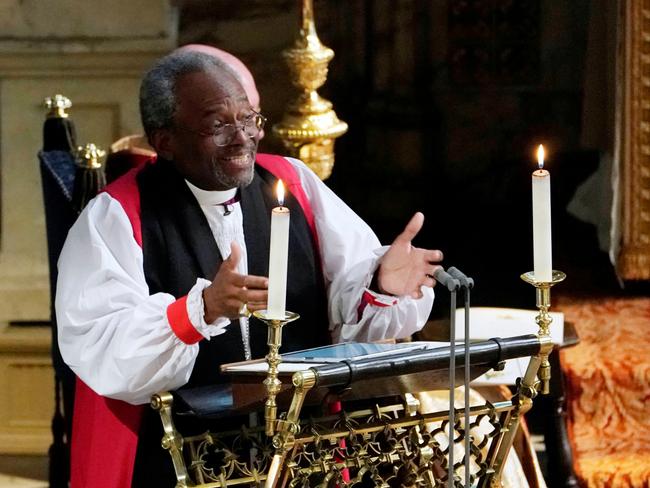 Bishop Curry mentioned “fire” more than he referred to God. Picture: Reuters