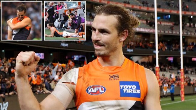 Phil Davis battled through injury in the preliminary final.