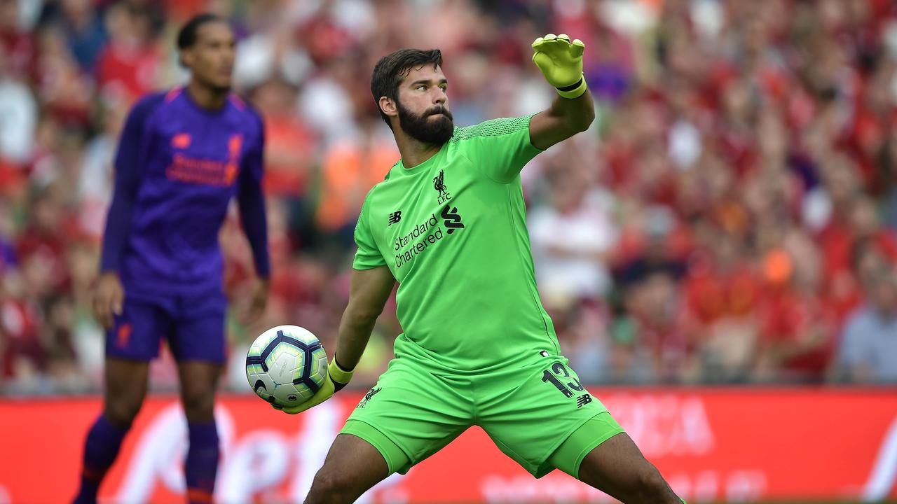 Alisson Becker makes his debut for Liverpool.