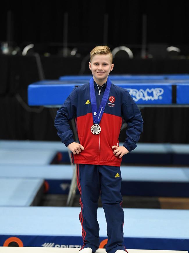 Charlie Haigh with his silver medal at the recent national championships. Picture: Supplied