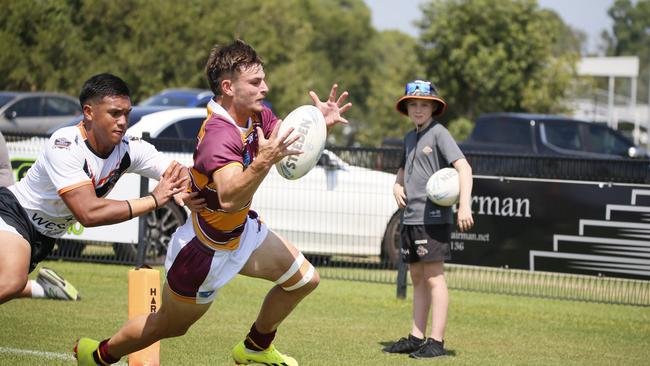 The Macarthur Wests Tigers and Riverina Bulls in action during the 2024 season. Picture: Warren Gannon Photography.