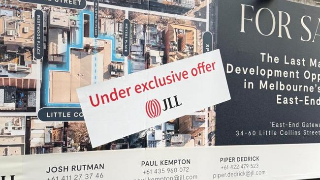 34-60 Little Collins St property has been marked as “exclusively under offer”, with Merivale Group boss Justin Hemmes believed to have purchased the property for $60m.