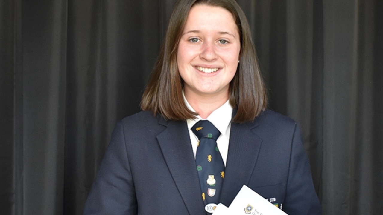 SCHOOL SUCCESS: 2019 Bridie Shooter received an OP1 at Scots PGC College.